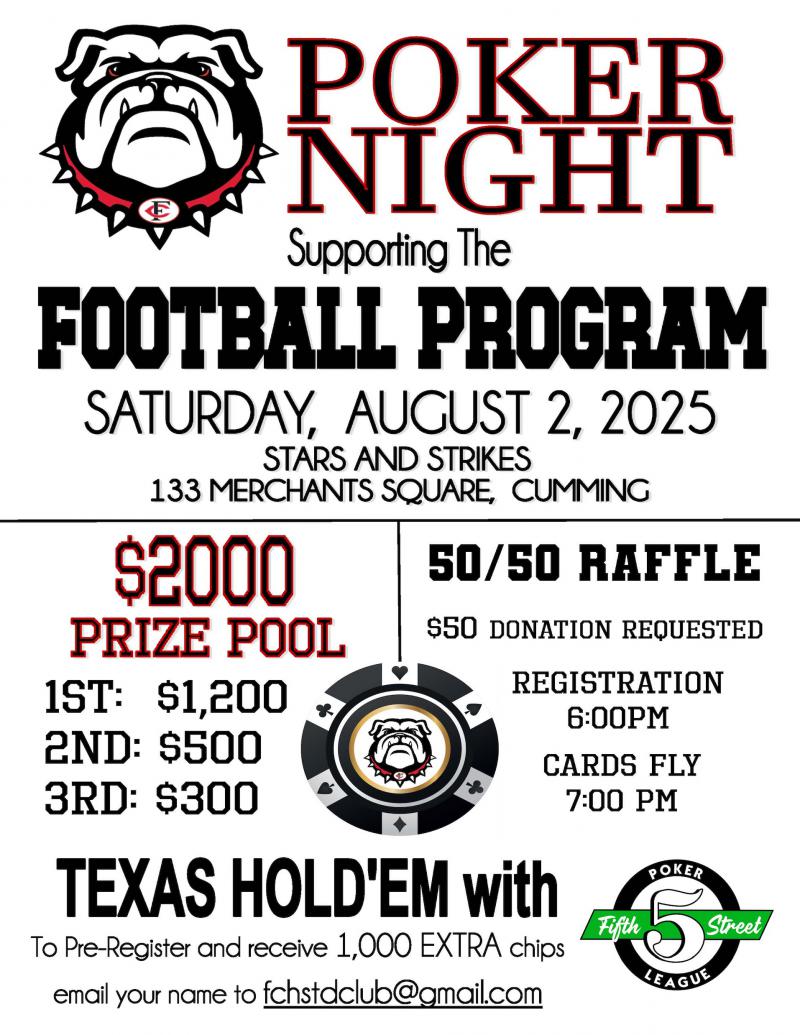 Poker Night Supporting FCHS Football Program - Stars and Strikes at 5thstreetpoker.com